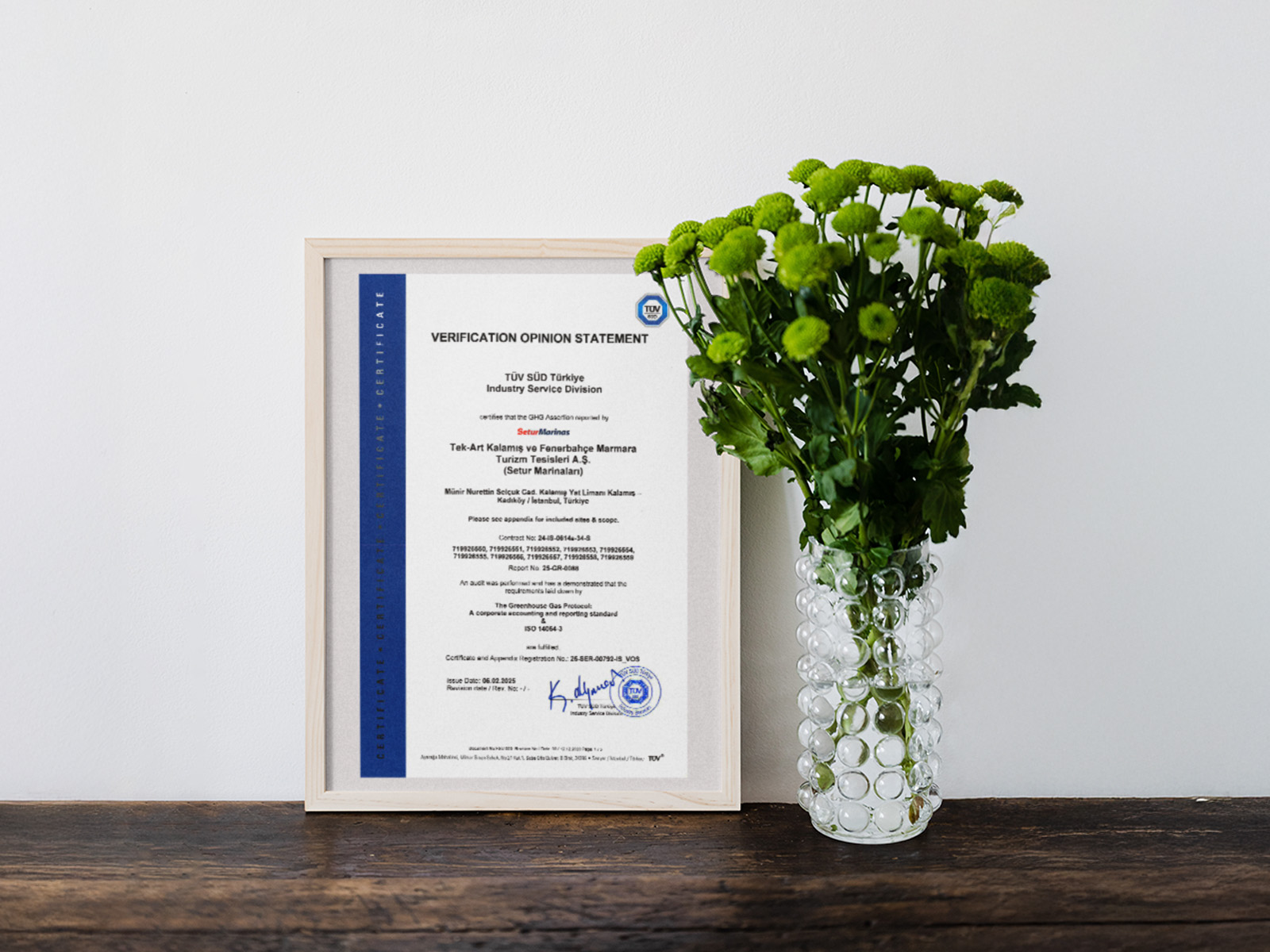 Yeşil Bir Geleceğe Onay: Setur Marinaları Doğrulama Raporunu Aldı