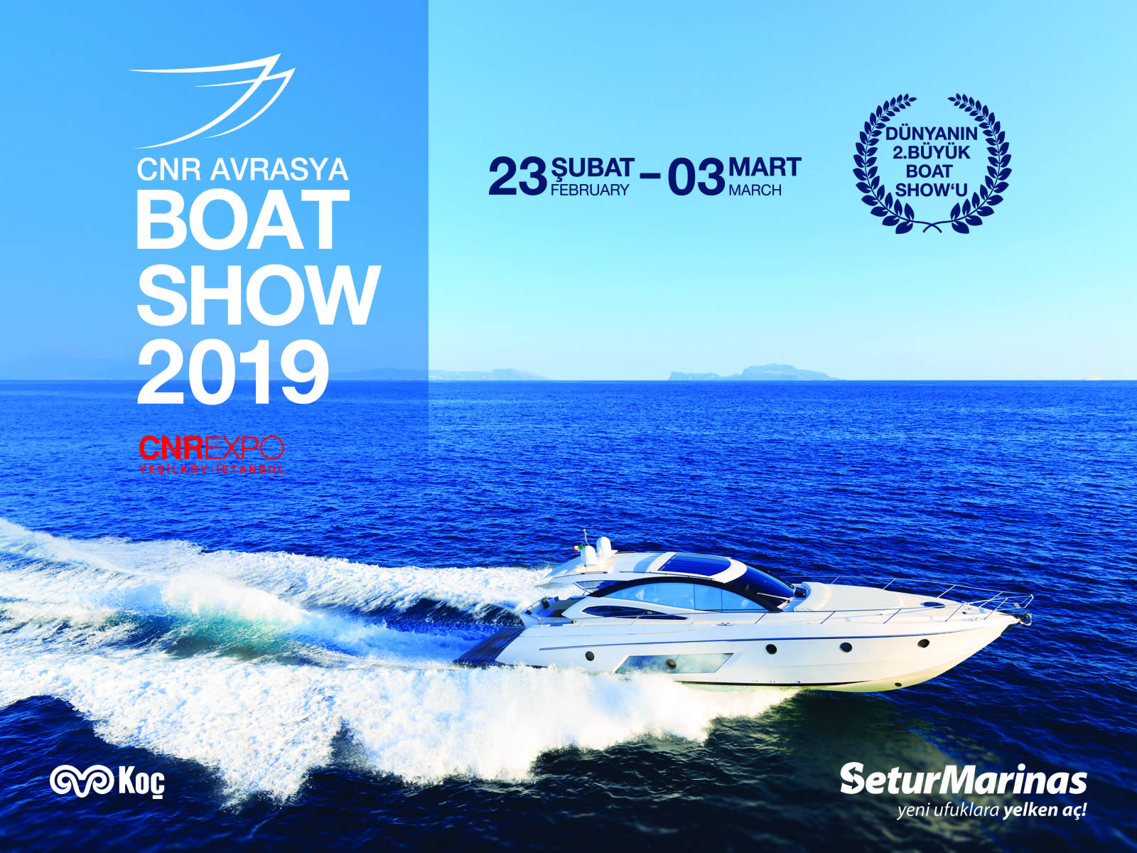 Setur Marinas, will be at CNR Eurasia Boat Show on February 23 - March 3, 2019! Booth 2-A03.1