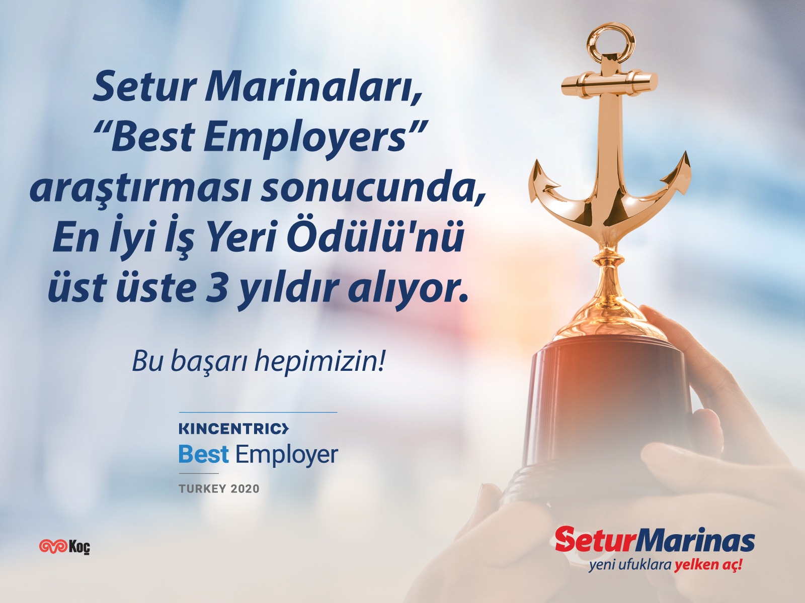 Setur Marinas receive the “Best Employers in Turkey” award third year in a row